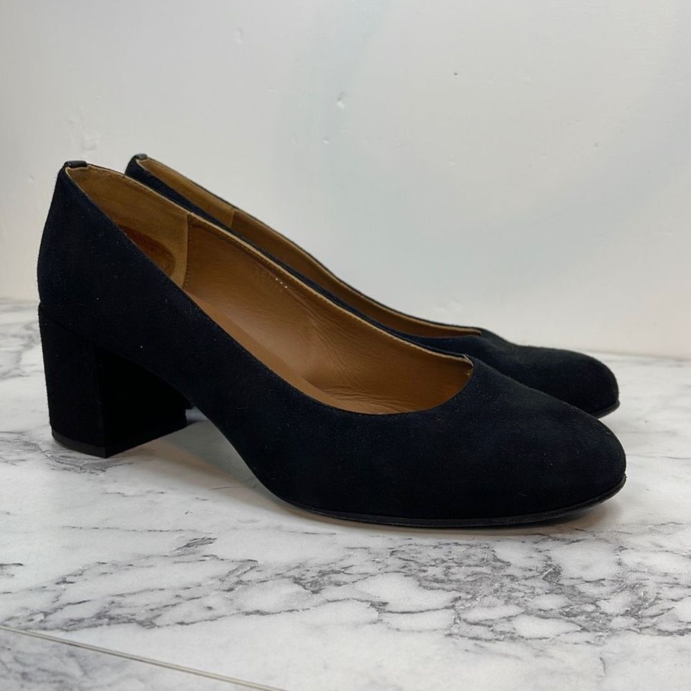 Margaux Black Suede The Heel 38.5 Wide